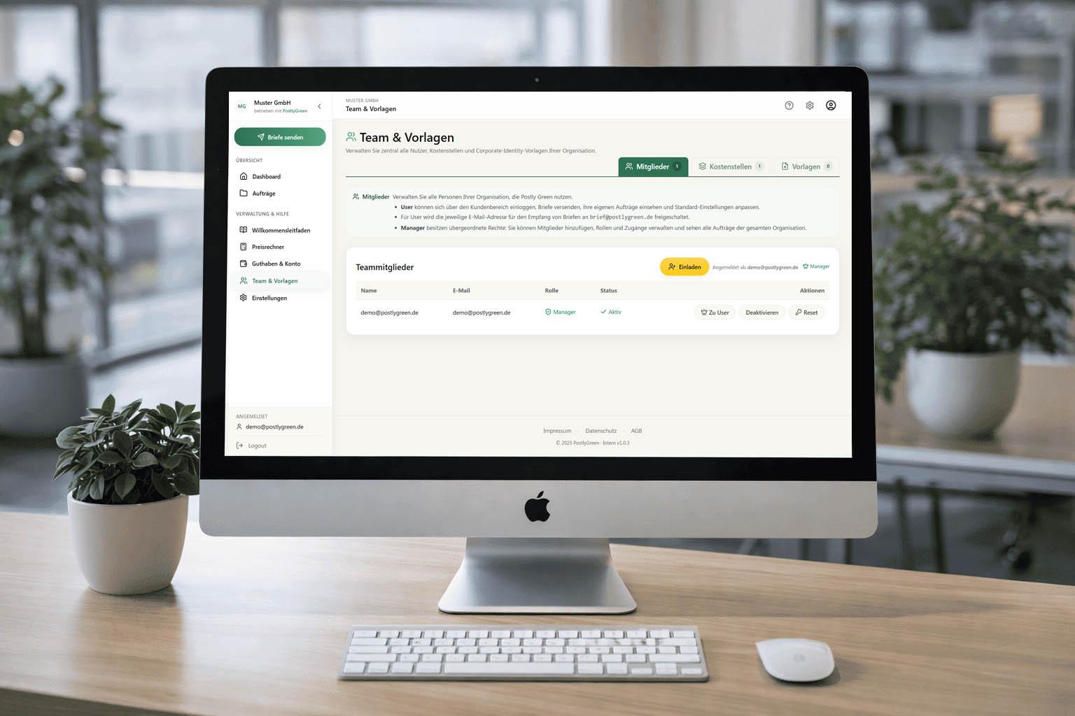 3D Illustration: Governance mit Rollen, Freigaben und Kostenstellen